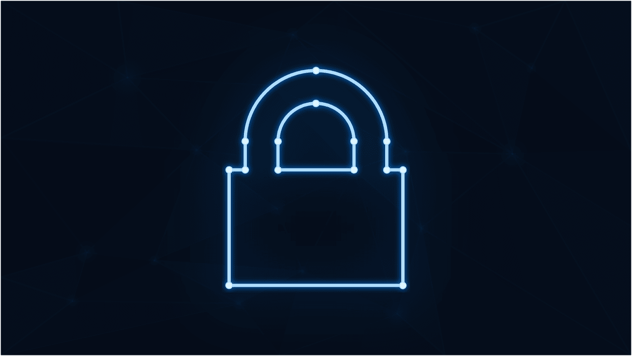 Free padlock neon cybersecurity vector